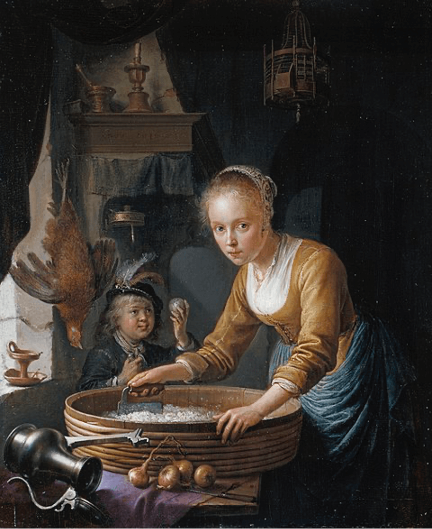GIRL CHOPPING ONIONS BY GERRIT DOU 1646 NICK CAVE RED HAND FILES